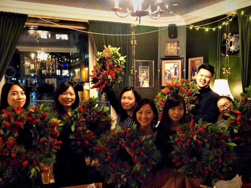 🇬🇧 Christmas Wreath Making Class | Ching Hung's Portfolio | Gengen