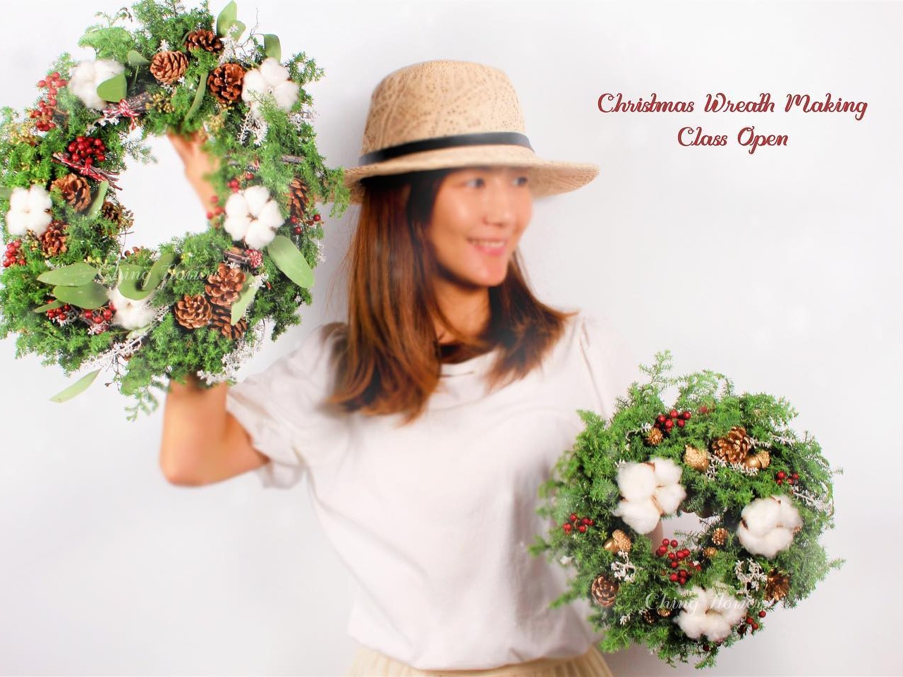 ๐ Christmas Wreath Making Class | Ching Hung's Portfolio | Gengen