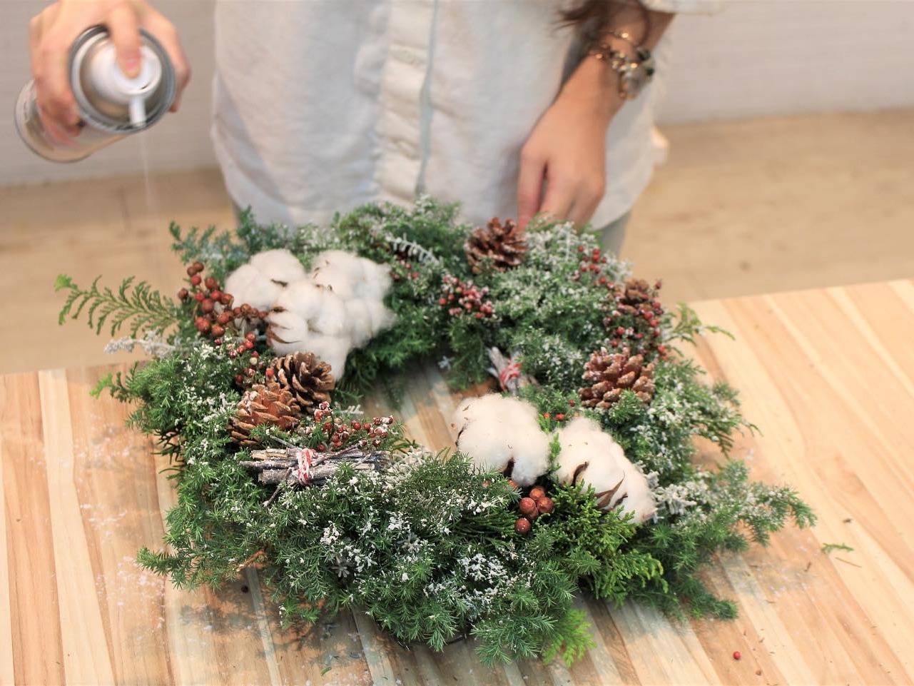 ๐ Christmas Wreath Making Class | Ching Hung's Portfolio | Gengen