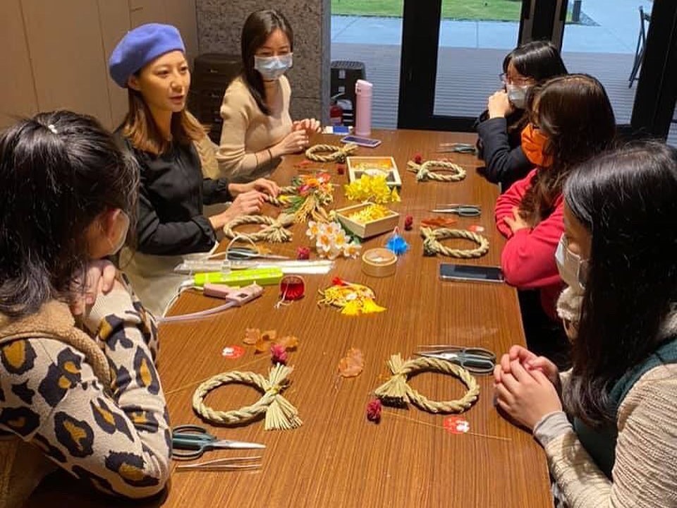 🌾 Community Floral Workshop: Japanese New Year Shimenawa Wreath | Ching Hung's Portfolio | Gengen