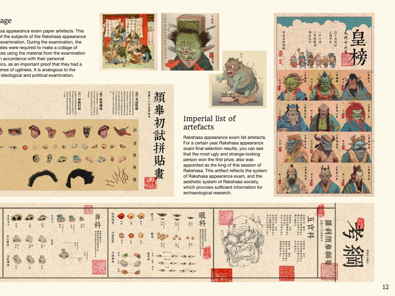 Rakshasa Astonishing Faces: Exhibition of archaeological artefacts from the fictional world | ZIANG TIAN's Portfolio | Gengen