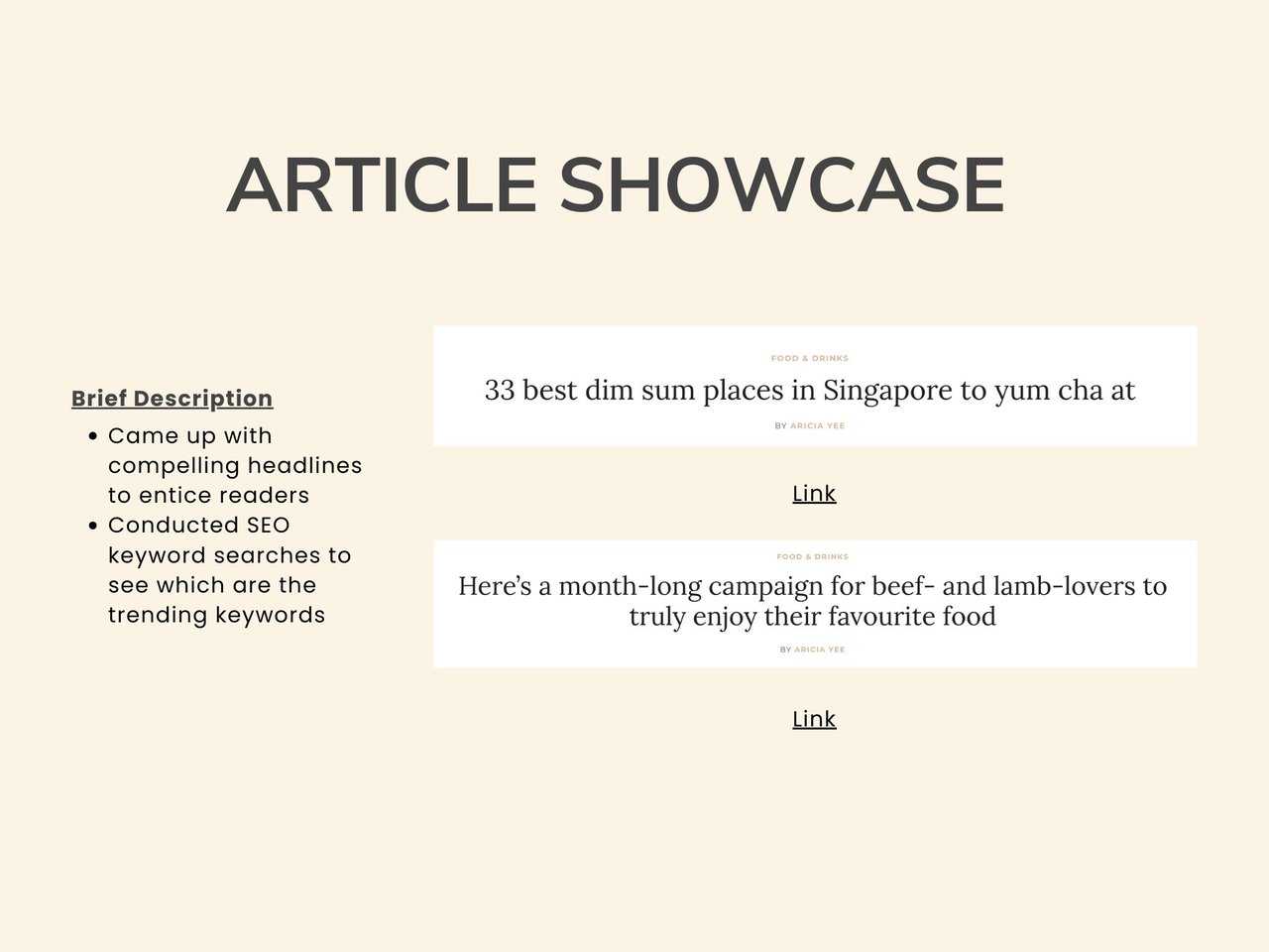 Marketing Portfolio | Aricia Yee's Portfolio | Gengen