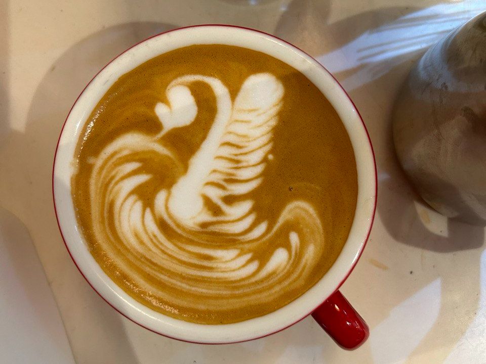 swan latte art 🦢 | Jerlyn Low's Portfolio | Gengen