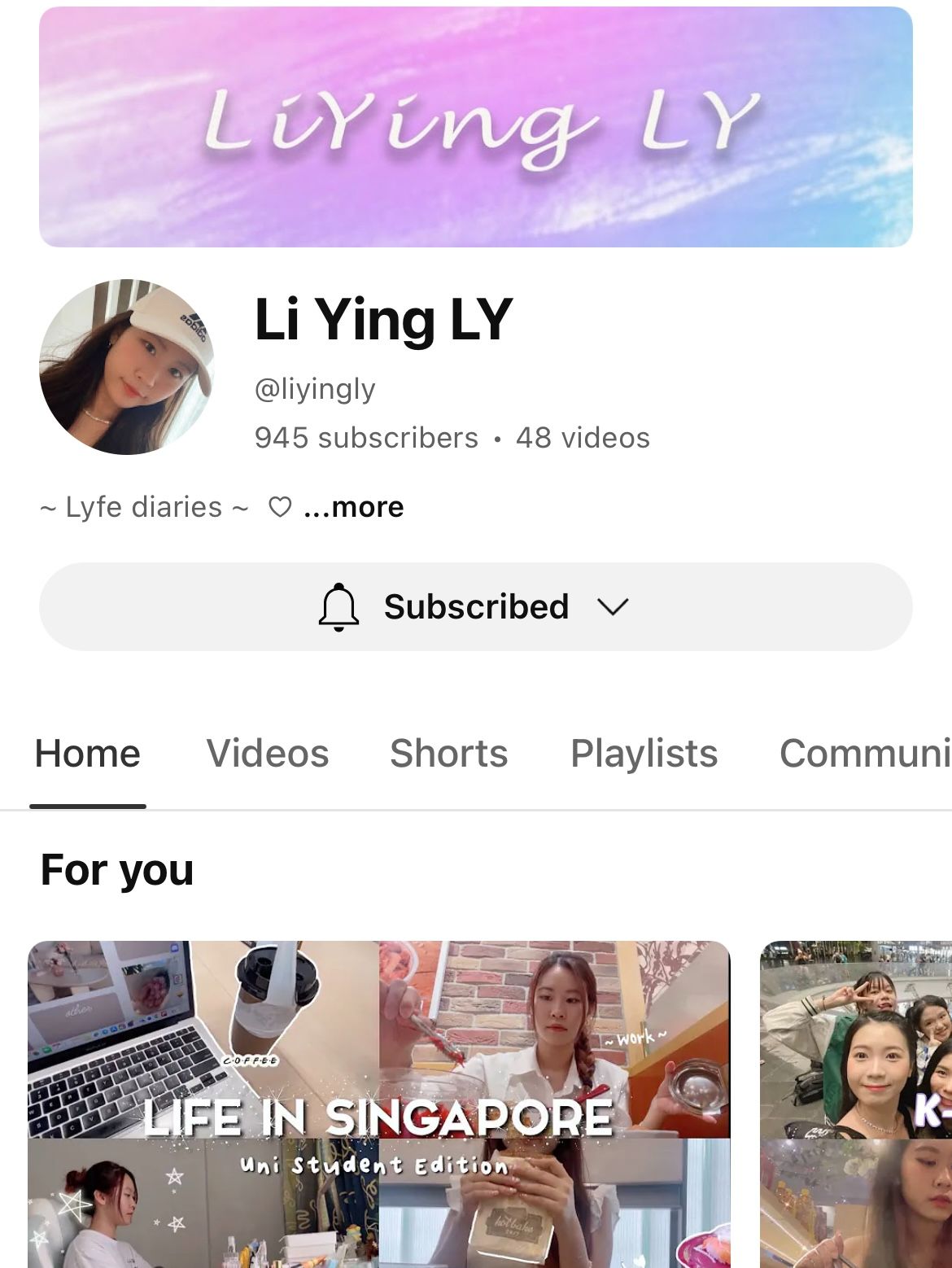 Youtube Content Creator | Li Ying Tan's Resume | Gengen