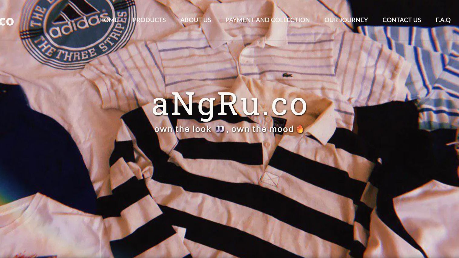 aNgRu.co - vintage clothes e-commerce store | Low Jun's Portfolio | Gengen