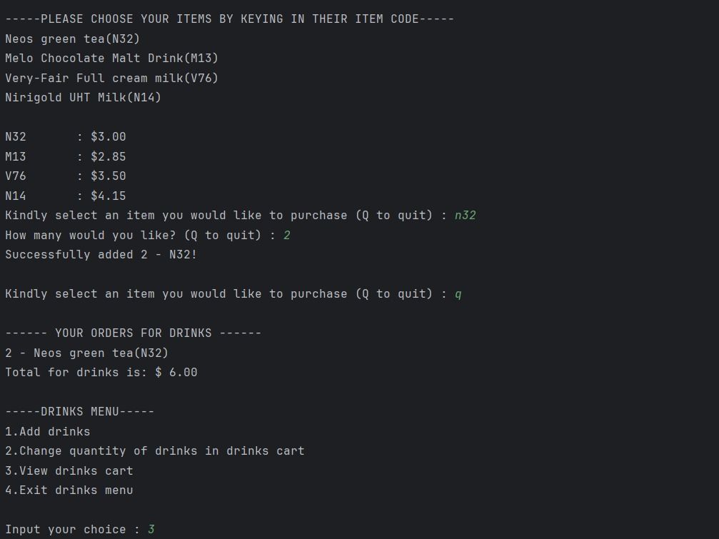 ONLINE GROCERY SHOPPING WITH CHECKOUT(PYTHON) | shaun chua's Portfolio | Gengen