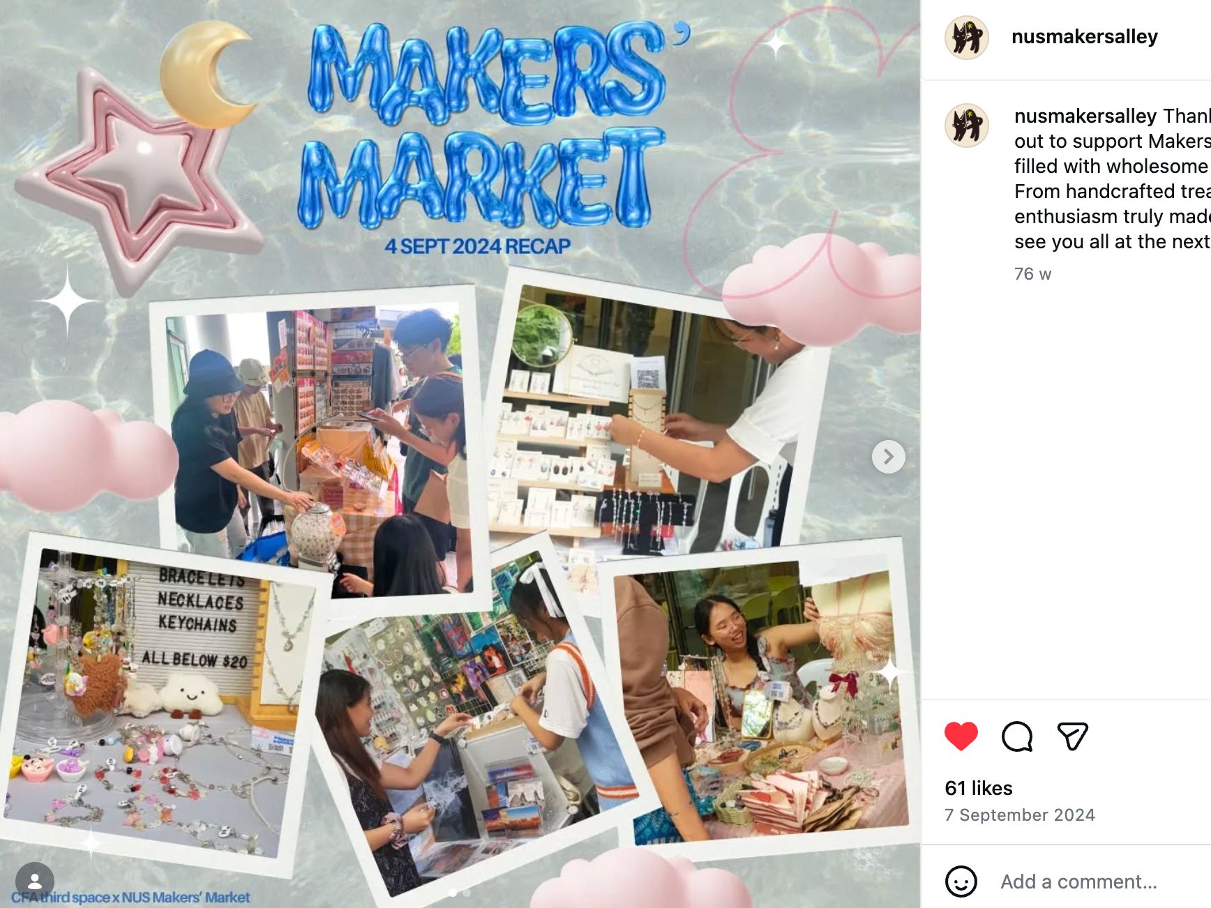 INS nusmakersalley (Editor) | Ziyue Wang's Resume | Gengen